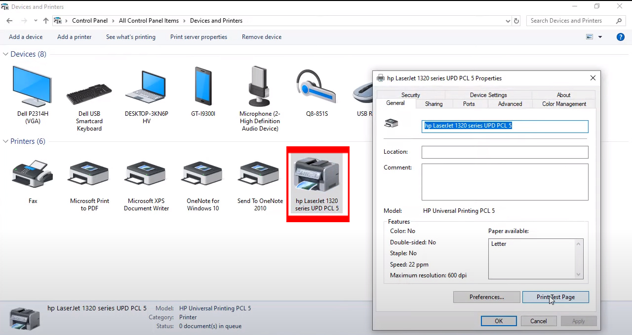 how to install hp 1320 printer on windows 7