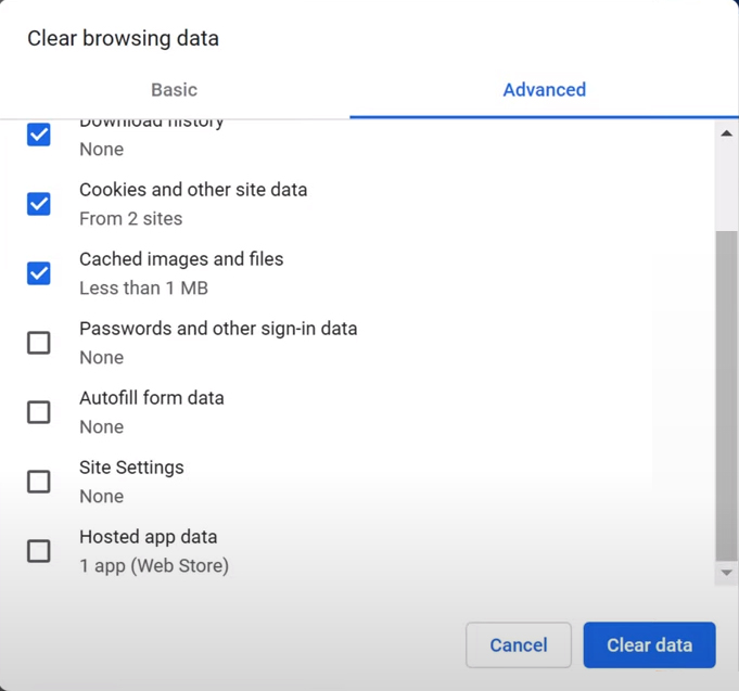 Clear Google Chrome Browsing data Open Google Chrome