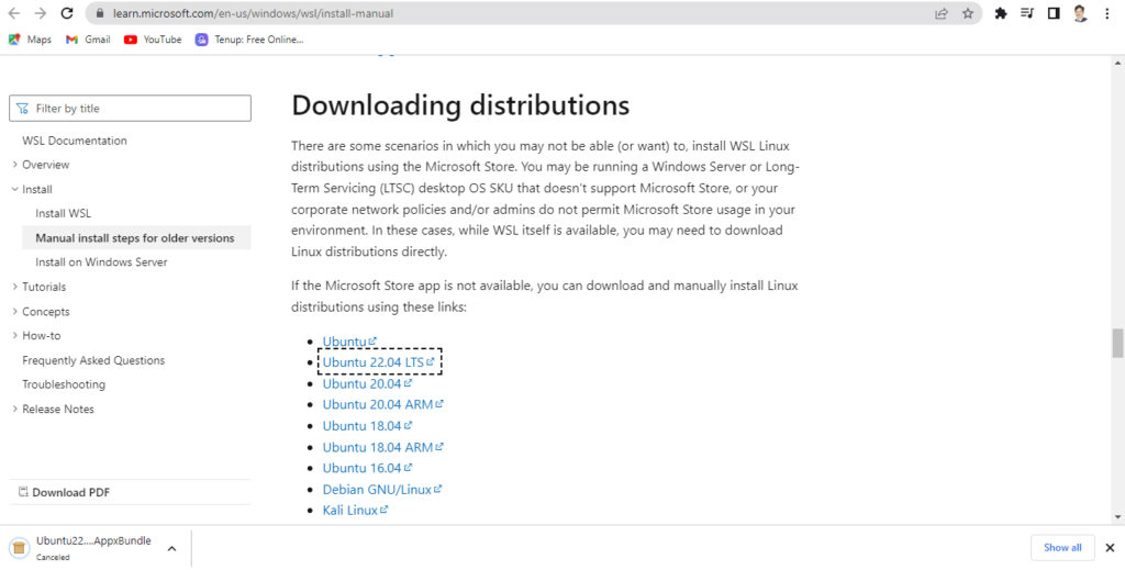 Downloading distributions
