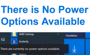 There is No Power Options Available
