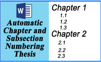 Automatic Chapter and Subsection Numbering