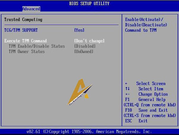 TPM is Enabled in BIOS