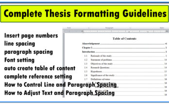 Complete Thesis Formatting Guidelines