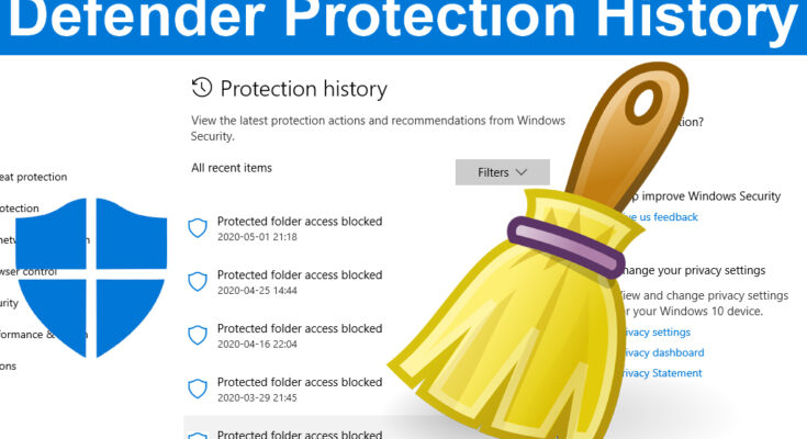 clear windows defender protection history